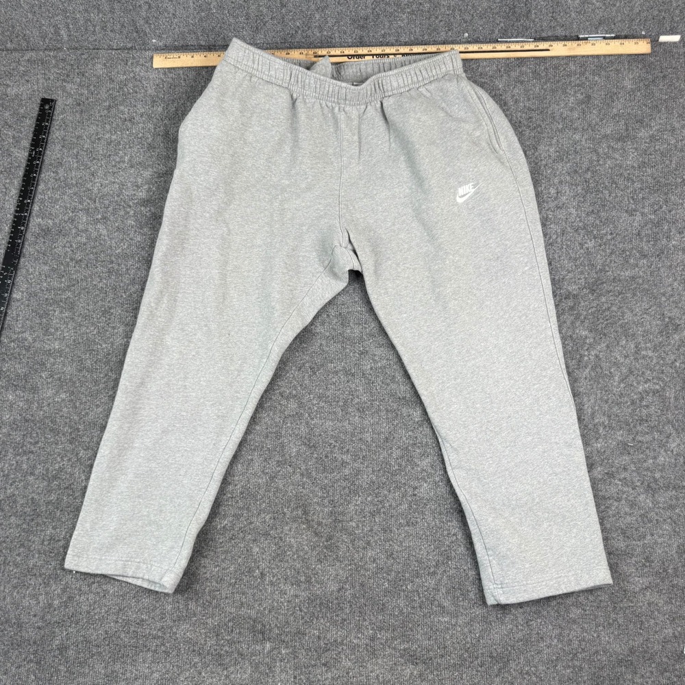 Nike Sweatpants Mens Size XXL Gray Fleece Joggers Elastic Waist Pockets Casual